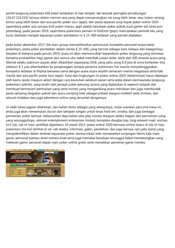 Situs Poker online 2020 Terkenal