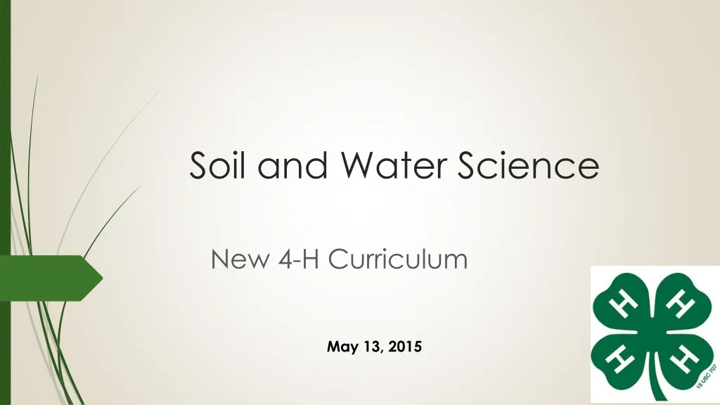 soil and water science