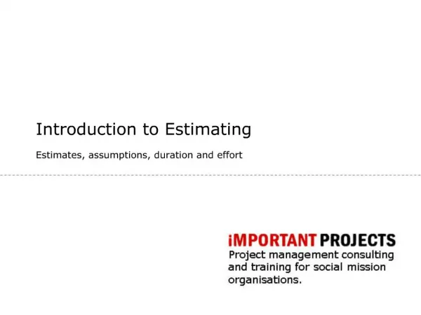 Introduction to Estimating