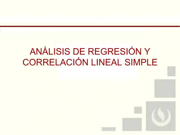 AN LISIS DE REGRESI N Y CORRELACI N LINEAL SIMPLE