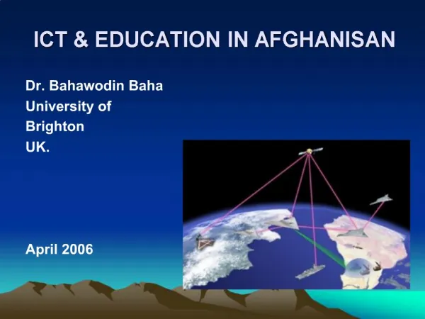 ICT EDUCATION IN AFGHANISAN