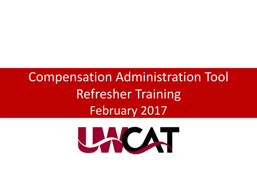 compensation administration tool refresher