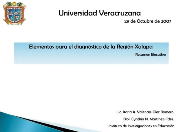 Universidad Veracruzana 29 de Octubre de 2007