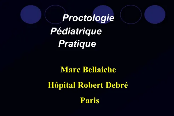 Proctologie P diatrique Pratique