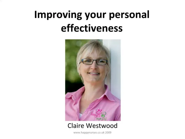 Improving your personal effectiveness