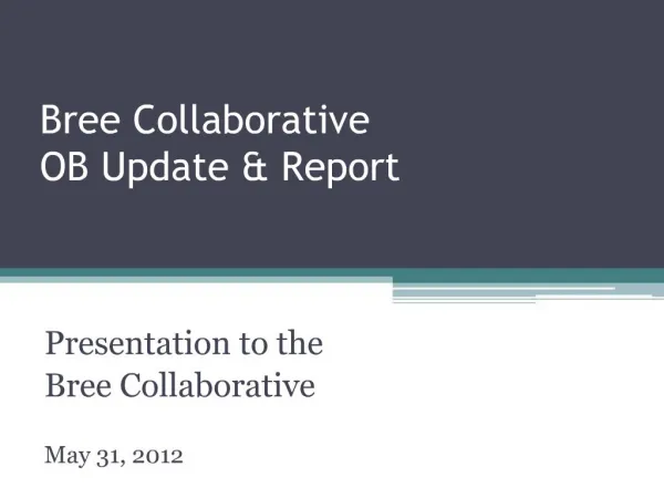 Bree Collaborative OB Update Report