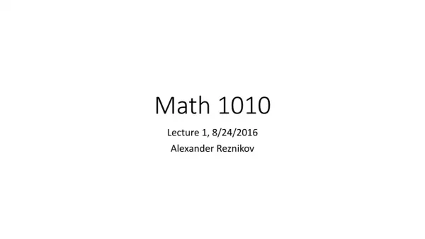 Math 1010
