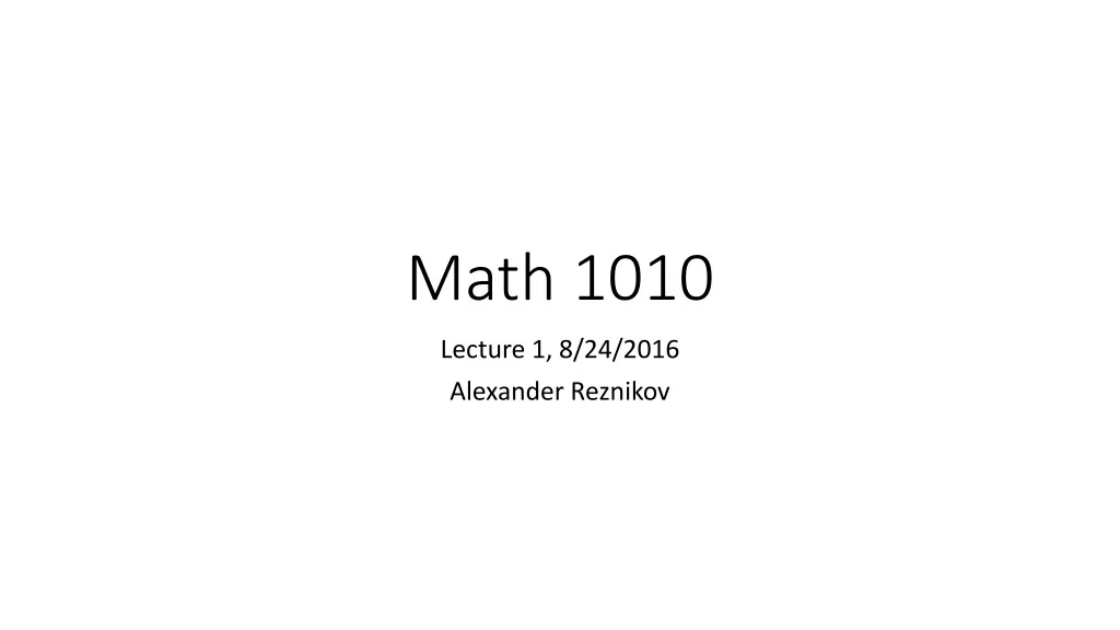 math 1010