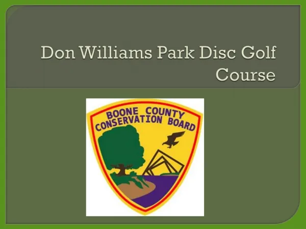 Don Williams Park Disc Golf Course