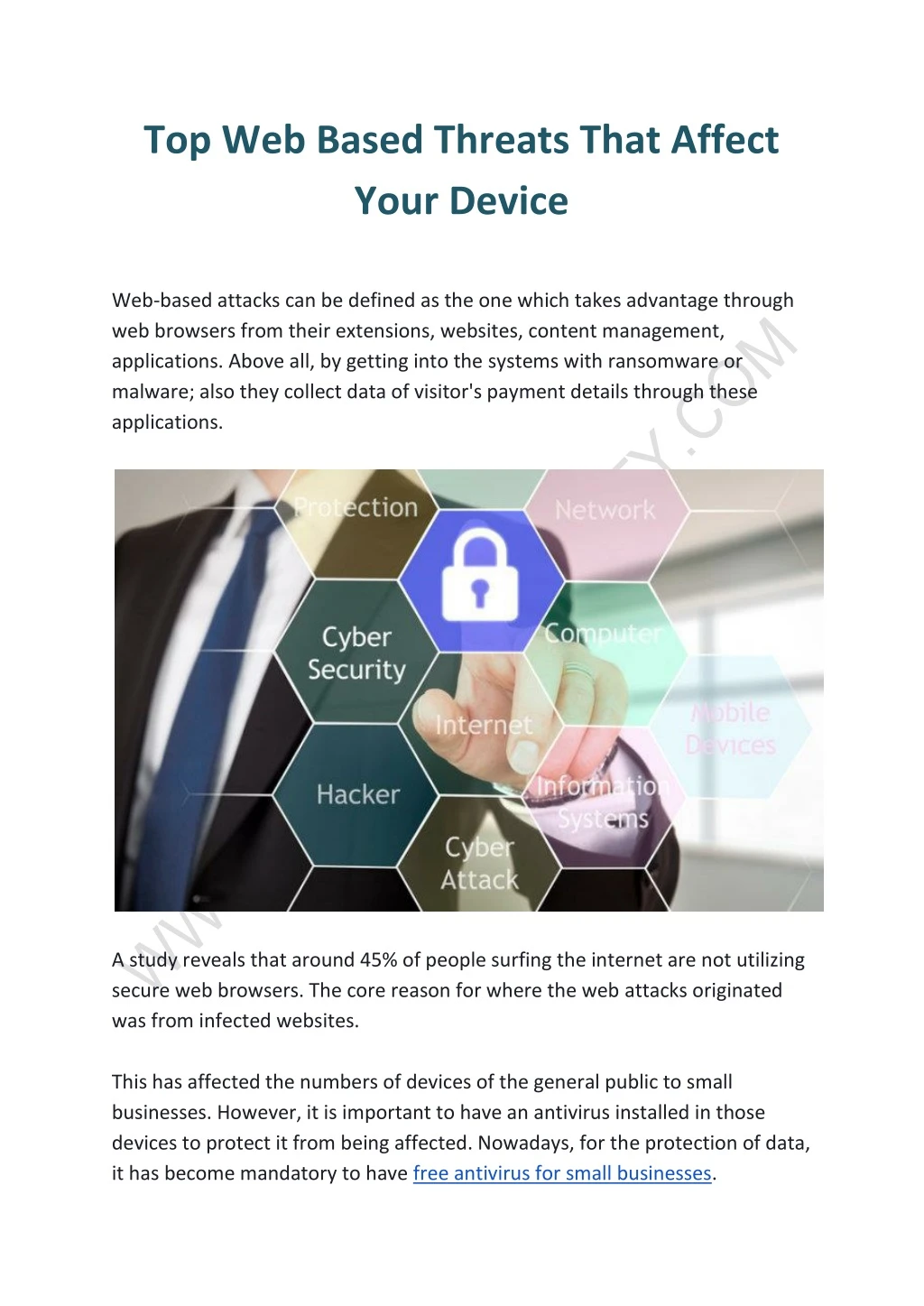 top web based threats that affect your device
