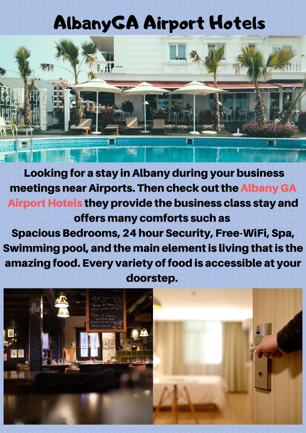 albanyga airport hotels