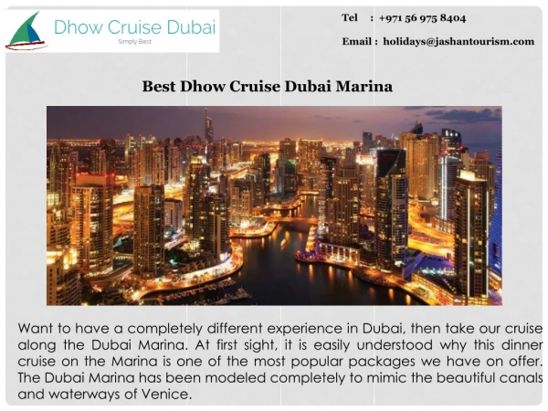 Best Dhow Cruise Dubai Marina