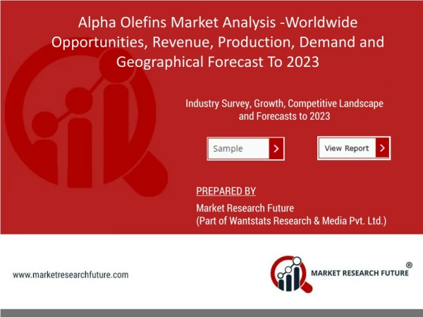 Alpha Olefins Market Trends, Size, Share, Growth, Demand, Industry Analysis, Key Player profile and Regional Outlook by