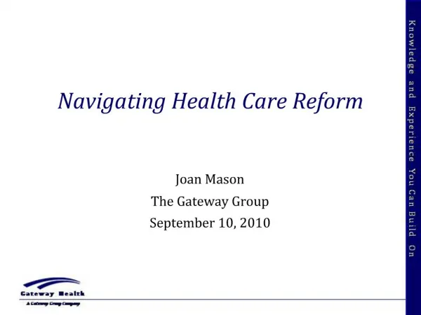 Navigating Health Care Reform
