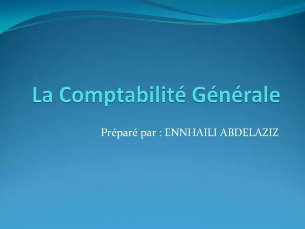 PPT - La Comptabilité Analytique PowerPoint Presentation, Free Download ...