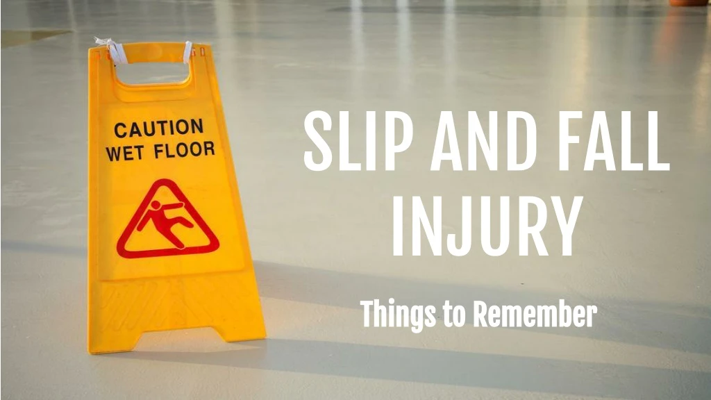 slip and fall injury
