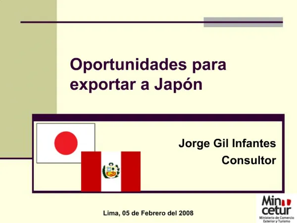 Oportunidades para exportar a Jap n