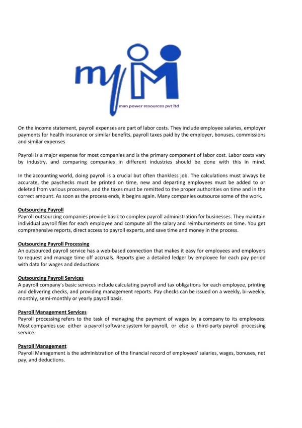 on the income statement payroll expenses are part