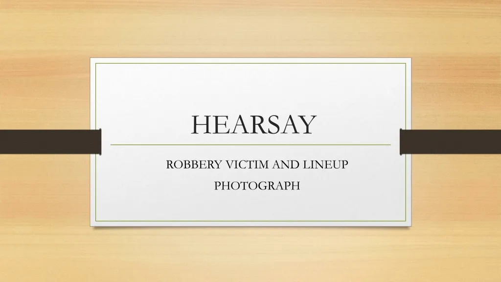 hearsay