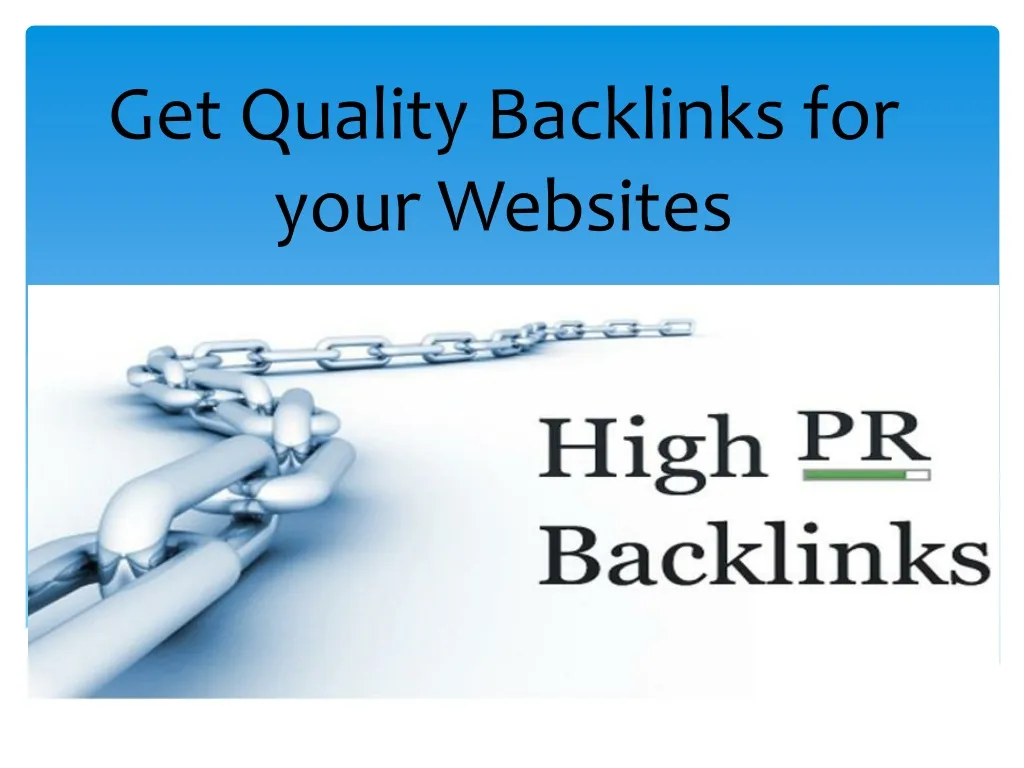 get quality backlinks for your websites