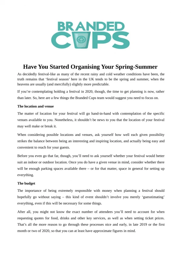 have you started organising your spring summer