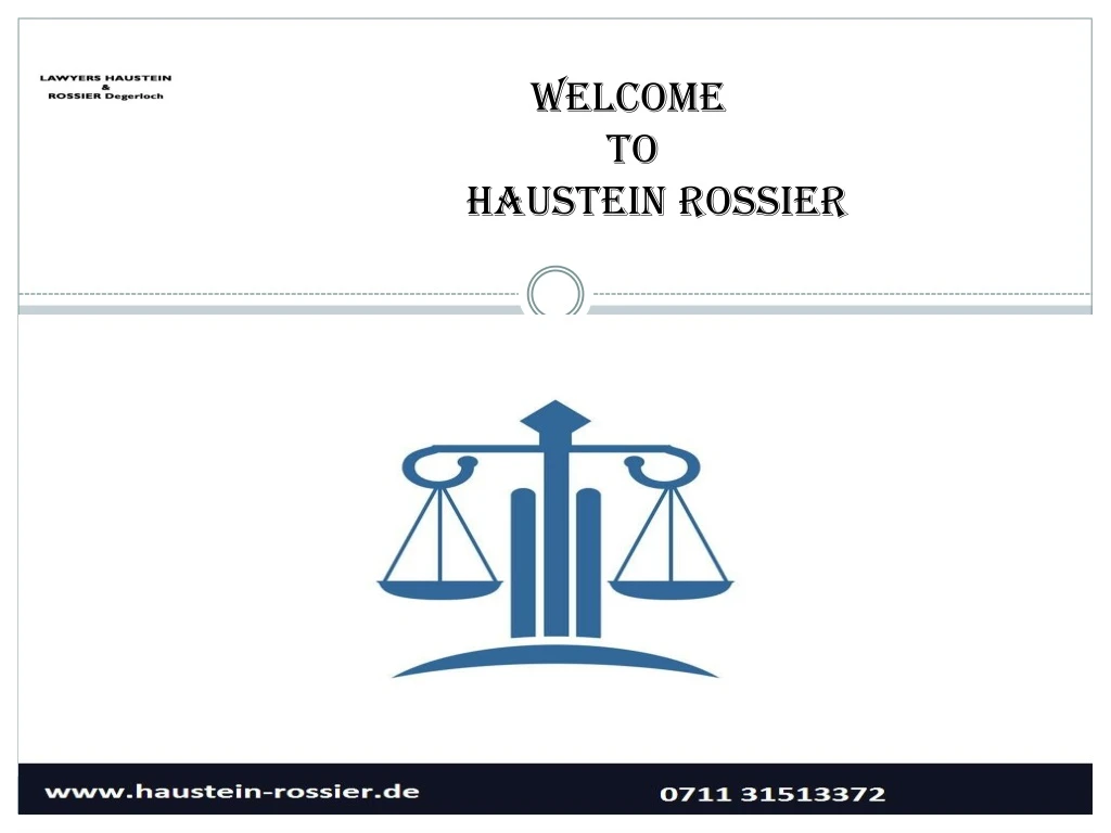 welcome to haustein rossier