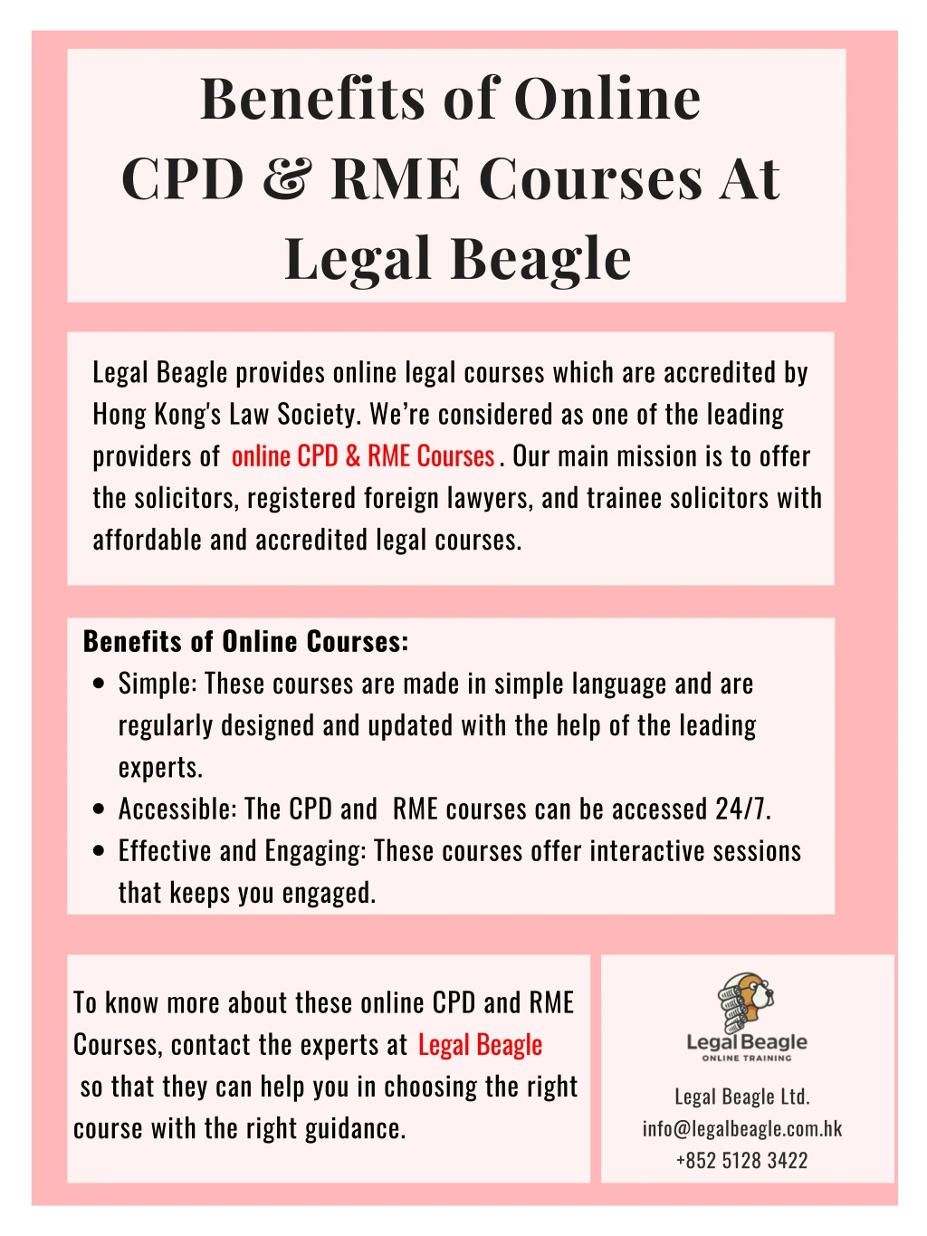 benefits of online cpd rme courses at legal beagle