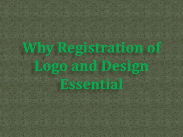 Why Registration of Logo and Design Essential