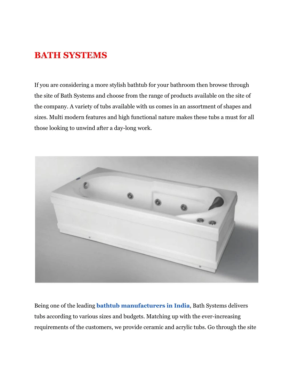 bath systems