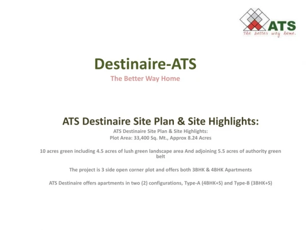 4BHK Flats in Noida : Destinaire.com call now and get best 4 BHK flats