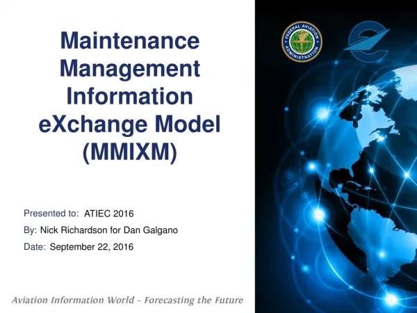 Maintenance Management Information eXchange Model (MMIXM)