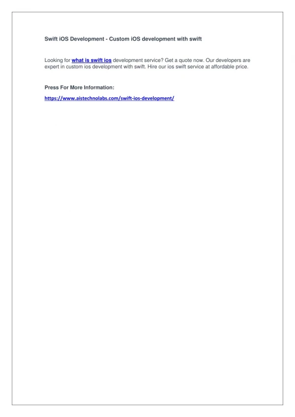 swift ios development custom ios development with