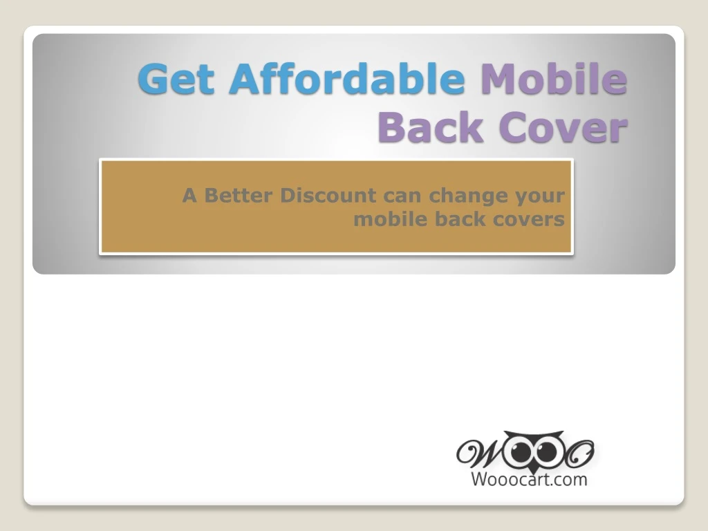 get affordable mobile back cover