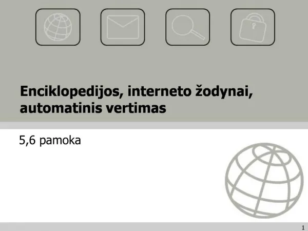 Enciklopedijos, interneto odynai, automatinis vertimas