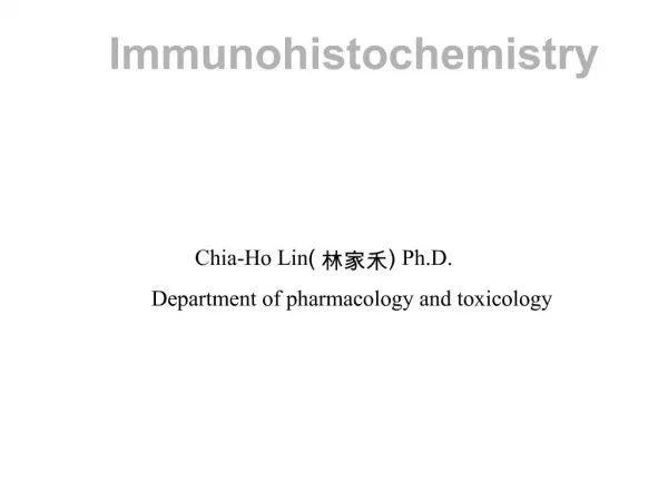 Chia-Ho Lin Ph.D.
