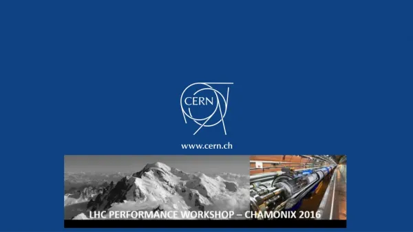 LHC Performance Workshop (Chamonix 2016 )