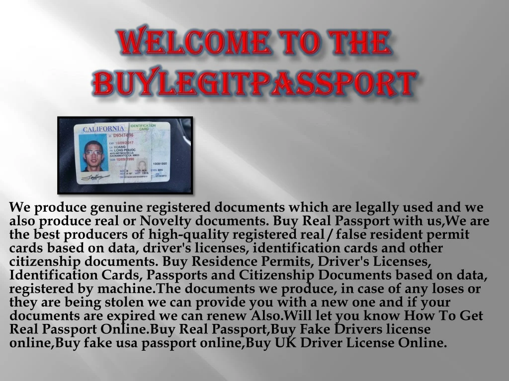 welcome to the buylegitpassport