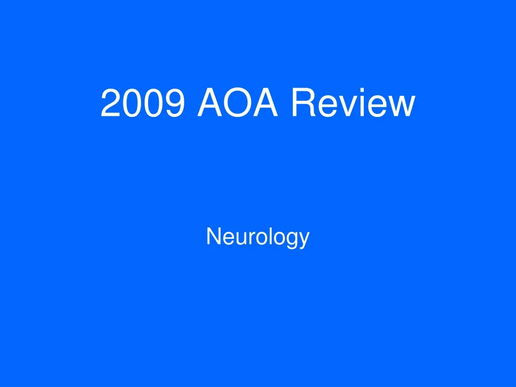 2009 aoa review
