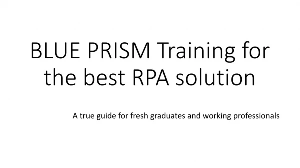 Blue Prism Training in Chennai | blue prism training cost in chennai | rpa blue prism training in chennai