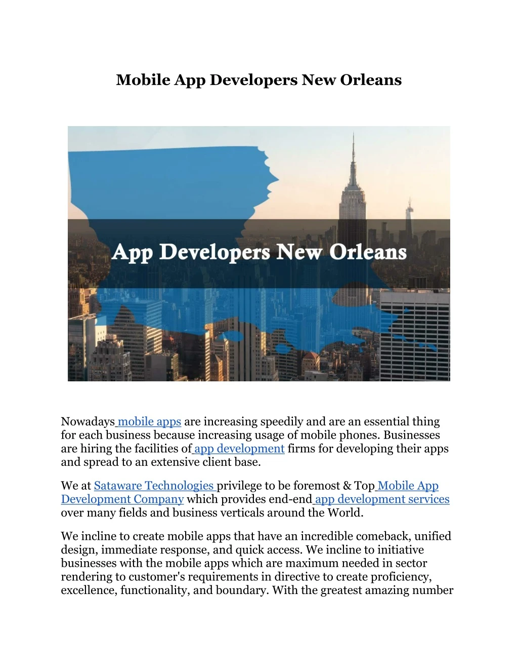 mobile app developers new orleans