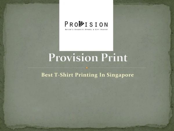 Best T-Shirt Printing In Singapore