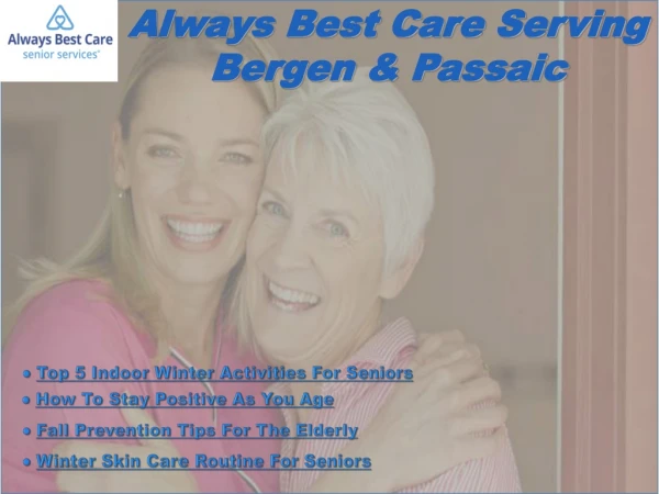 Know Indoor Winter Activities For Seniors At Always Best Care Of Bergen And Passaic