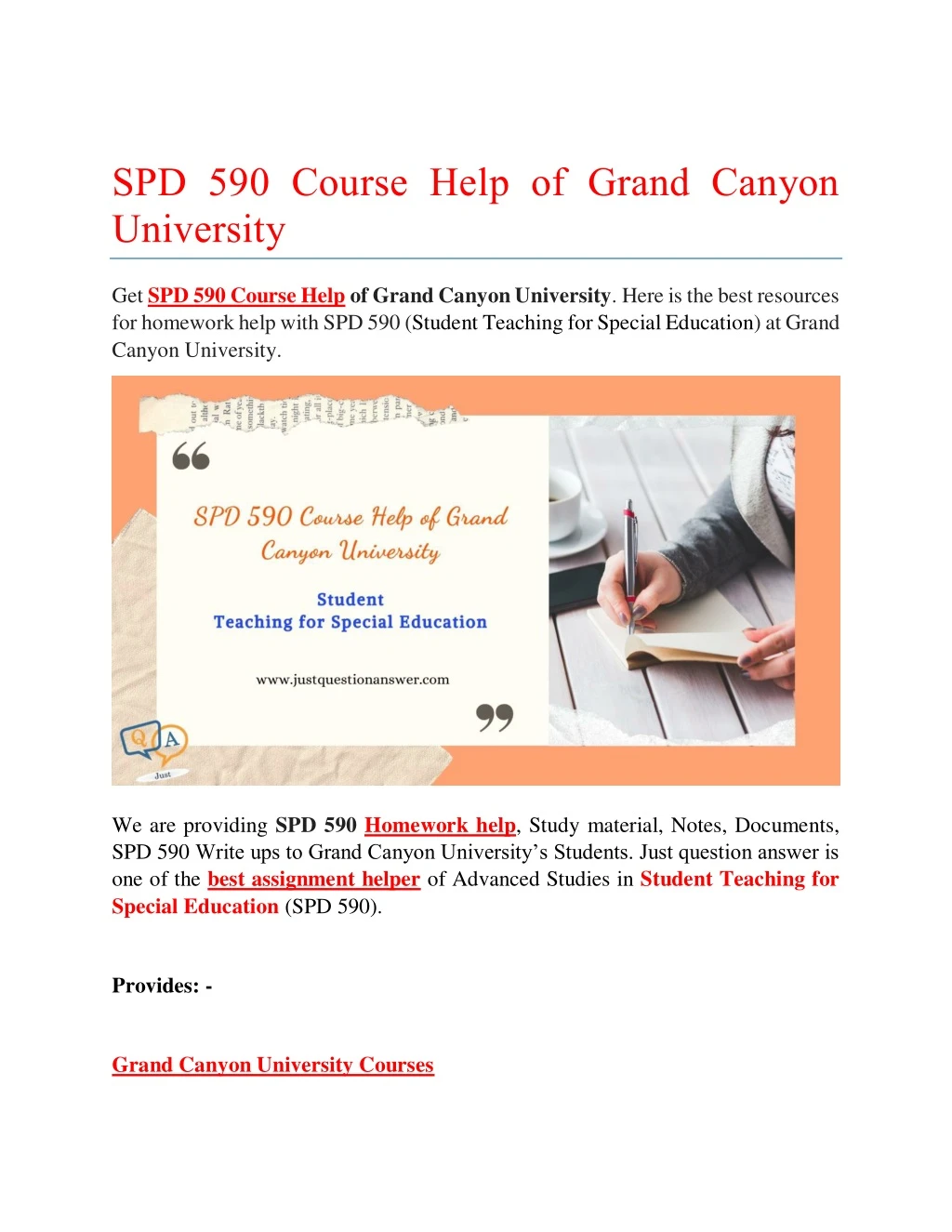 spd 590 course help of grand canyon university