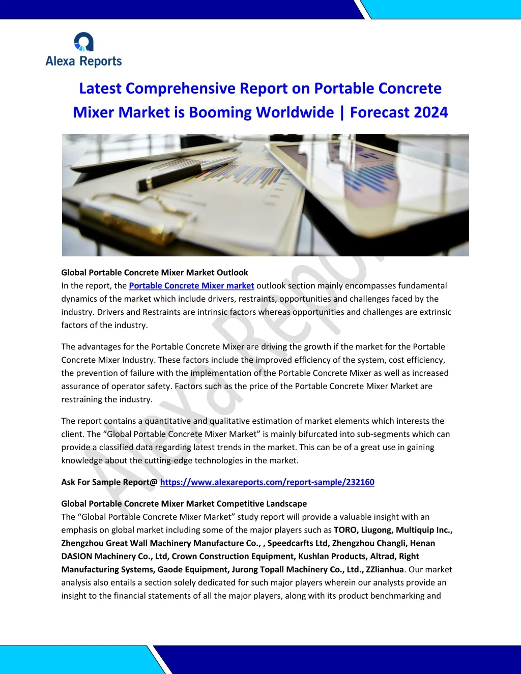 latest comprehensive report on portable concrete
