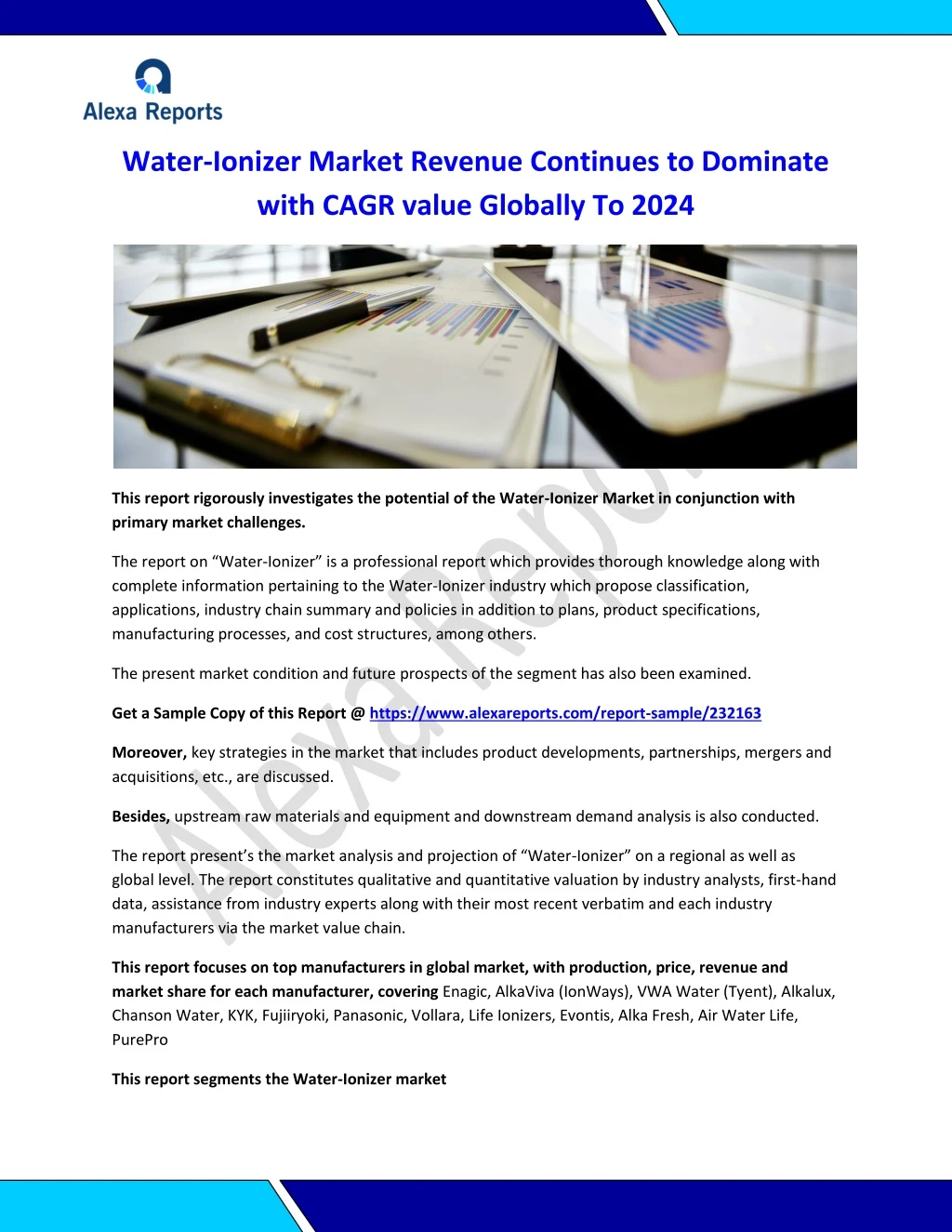 water ionizer market revenue continues