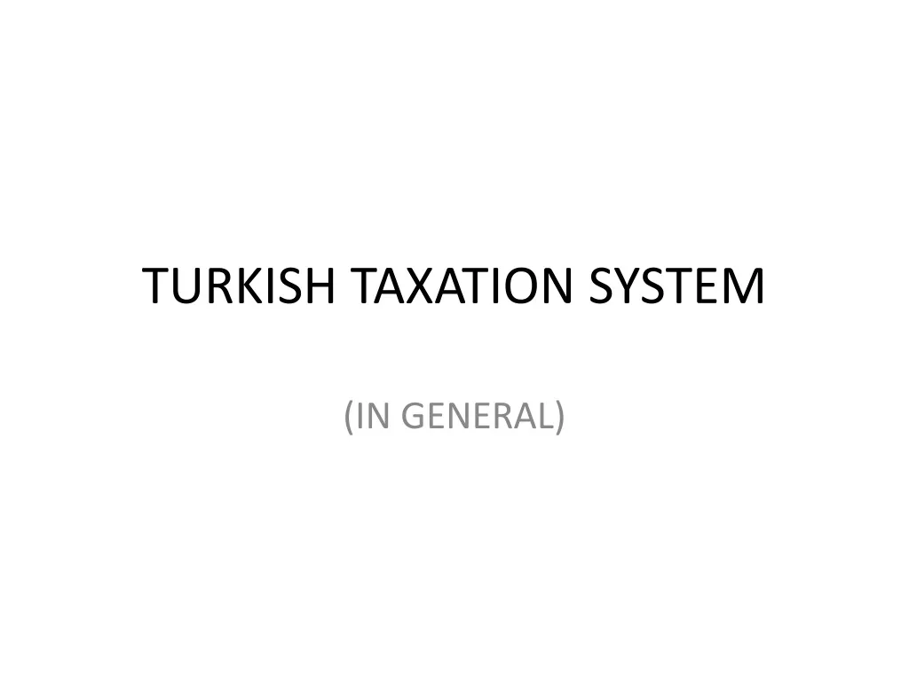 turkish taxation system