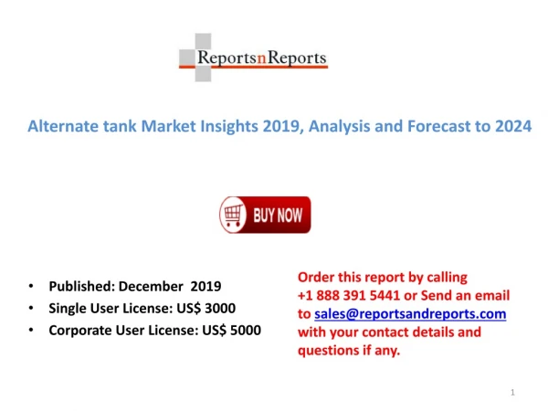 alternate tank market insights 2019 analysis