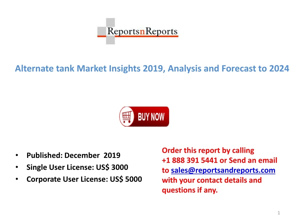alternate tank market insights 2019 analysis
