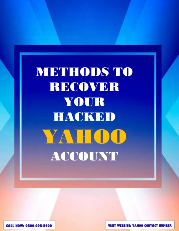 Methods to Recover Your Hacked Yahoo Account