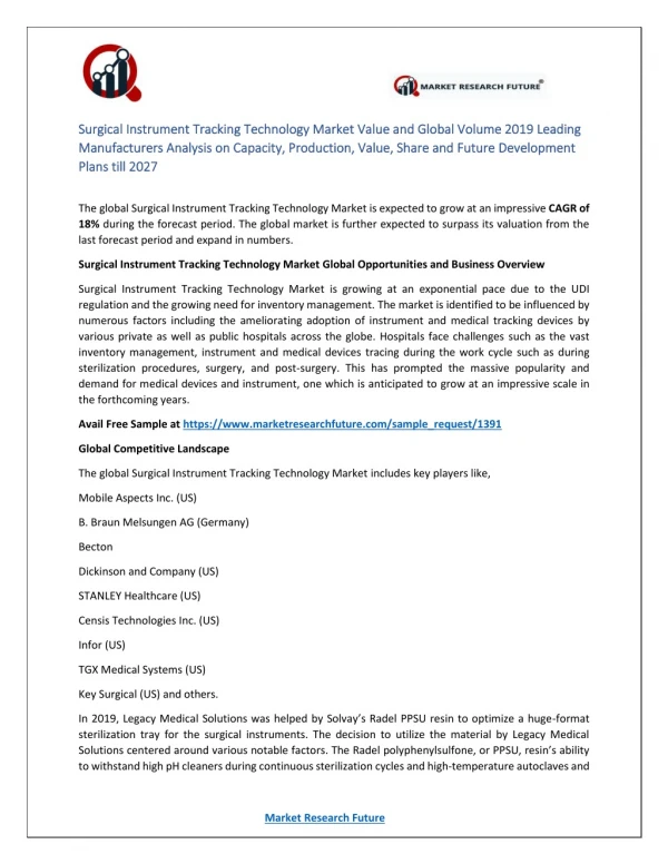 surgical instrument tracking technology market